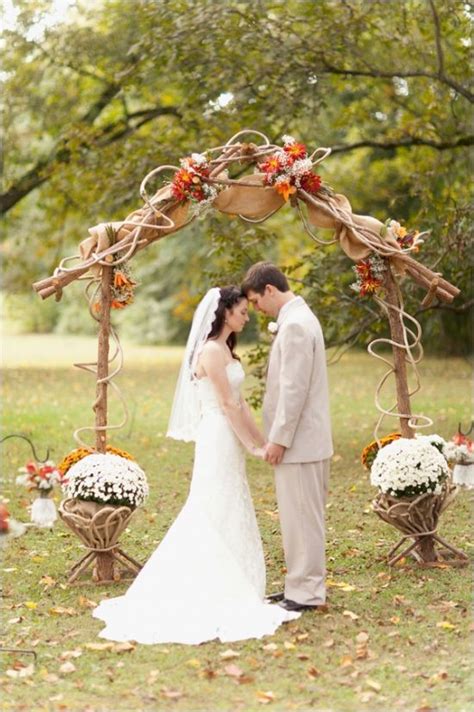 fall wedding arch decorations